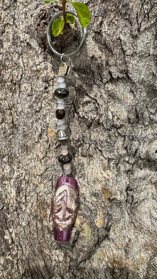 Viking Rune - Love Nail Art Keychain - Purple