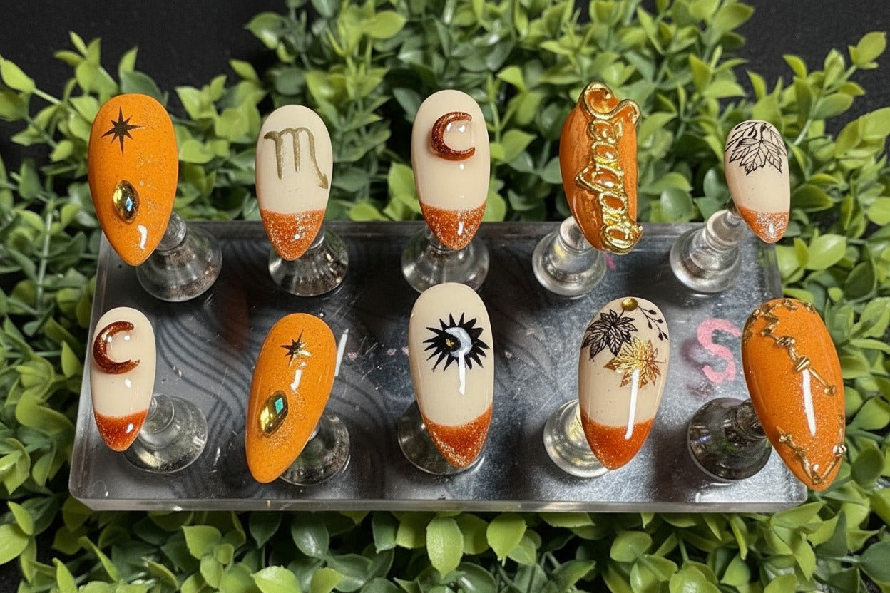 Scorpio + Citrine | Zodiac Series | Press-On Nail Set