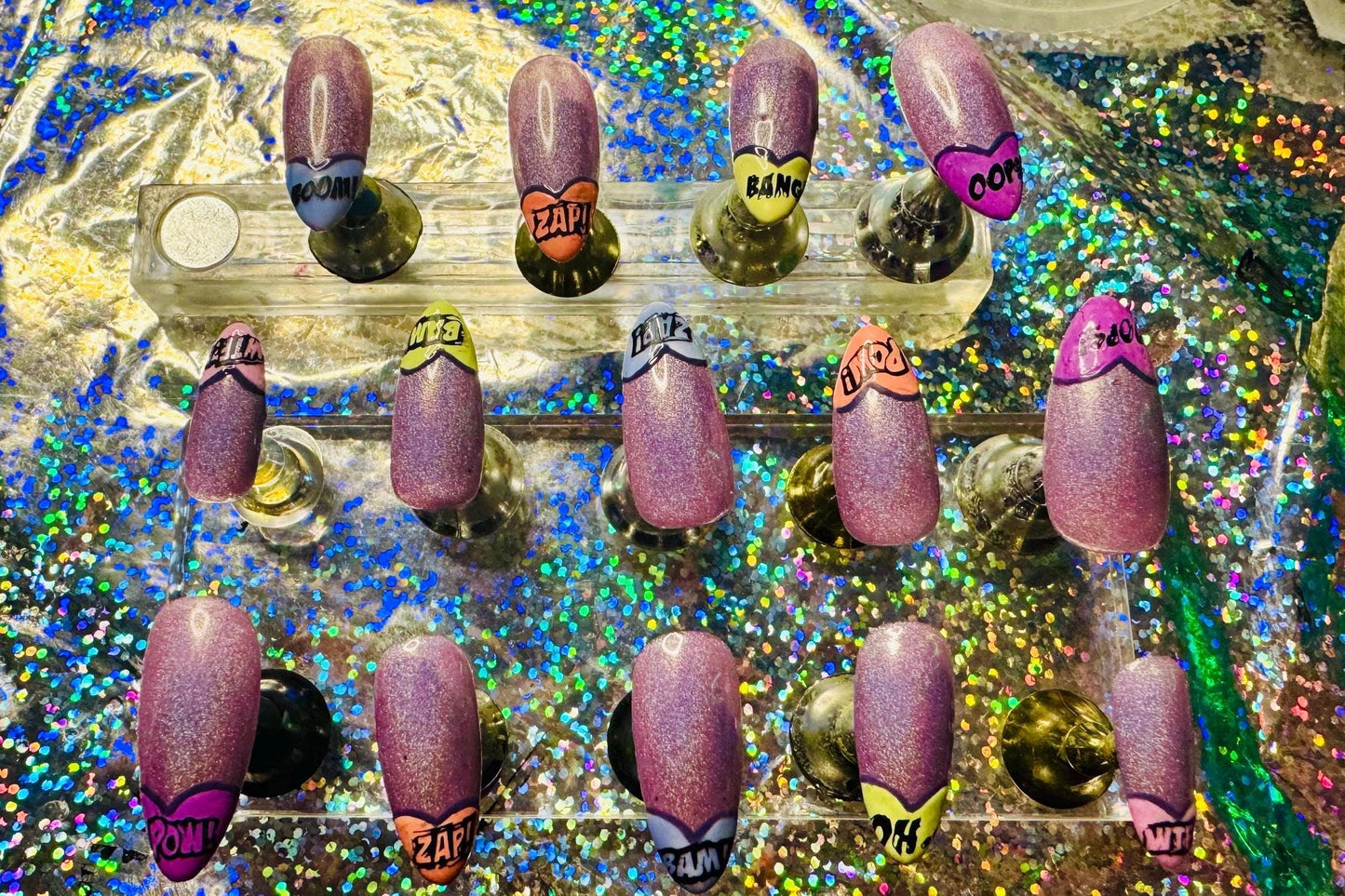 Comic Candy Heart | Love Series | Press-On Nail Set
