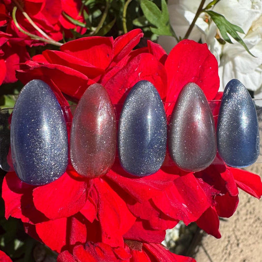 Americana Catseye | Summer Series | Press-On Nail Set