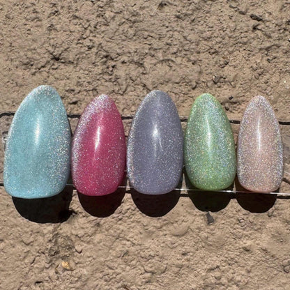 Pastel Holo Catseye | Spring Series | Press-On Nail Set