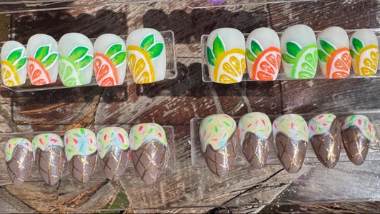Ice Cream Cone Cooldown | Summer Series | Press-On Nail Set