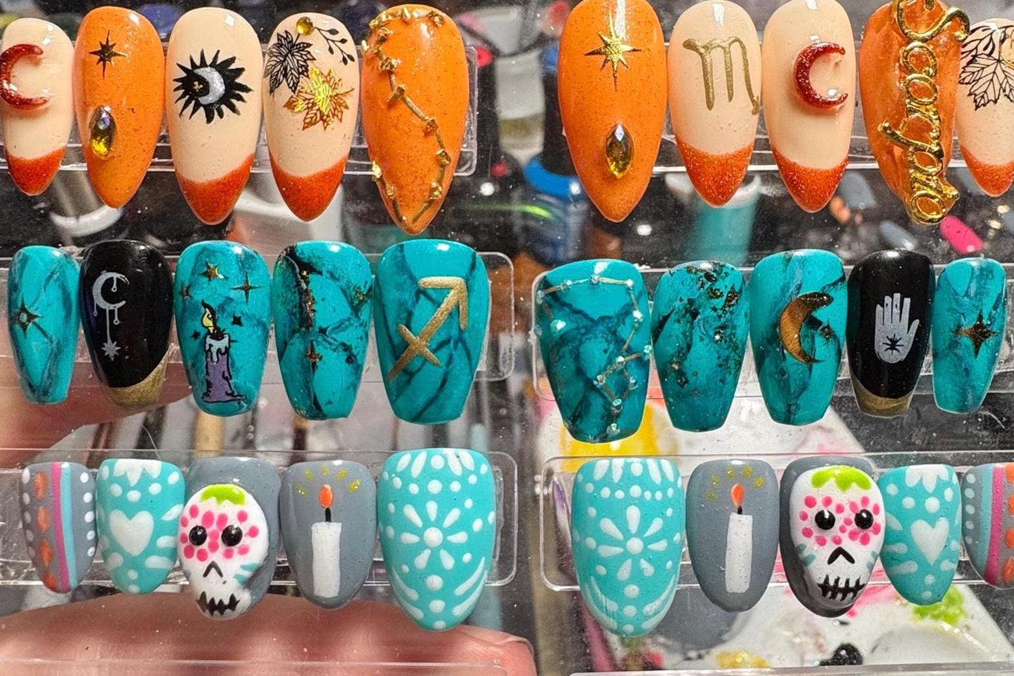 Sagittarius + Turquoise | Zodiac Series | Press-On Nail Set