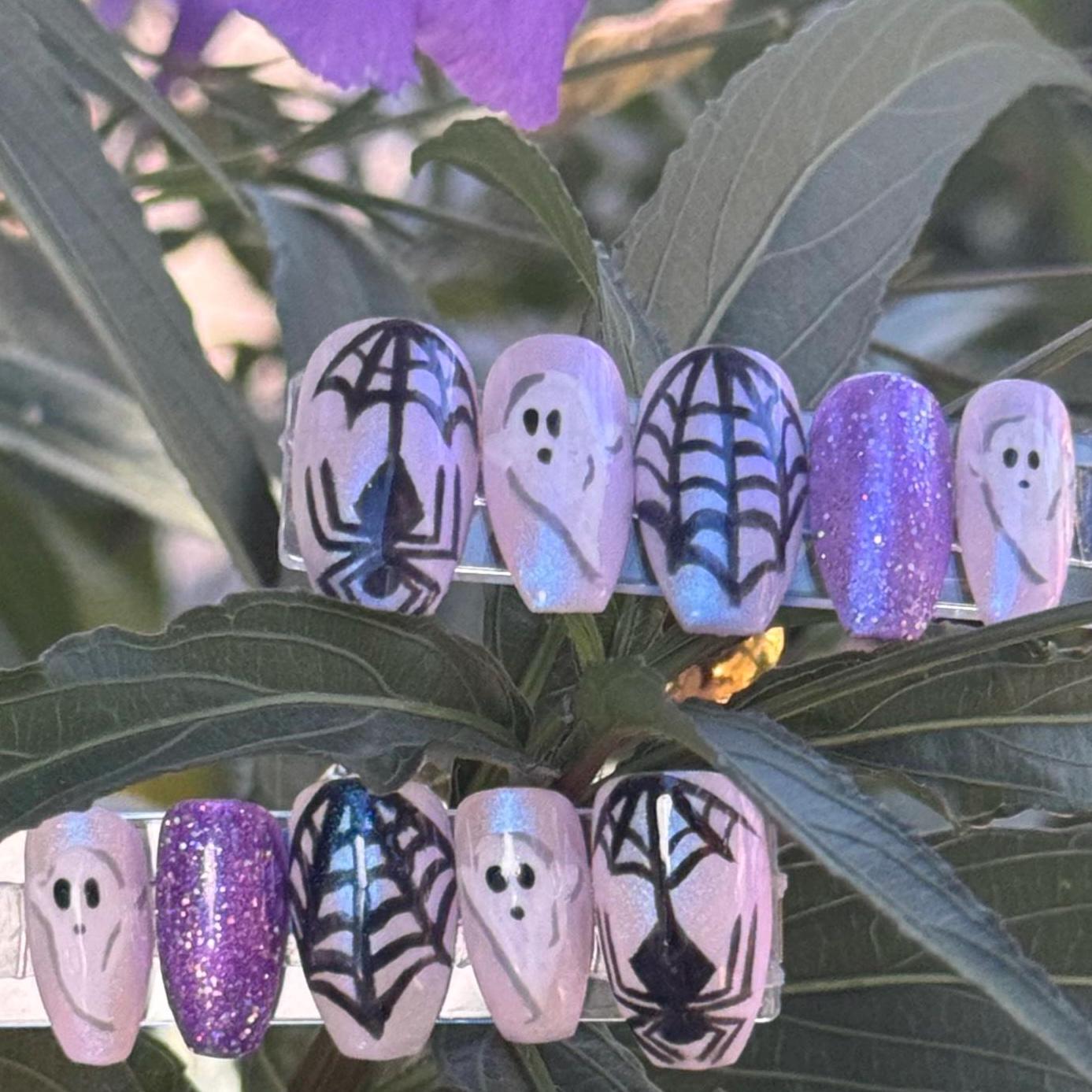 Spooky Chic Ghosts | Halloween Series | Press-On Nail Set
