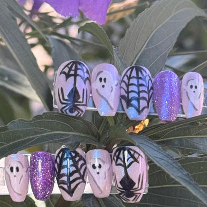 Spooky Chic Ghosts | Halloween Series | Press-On Nail Set