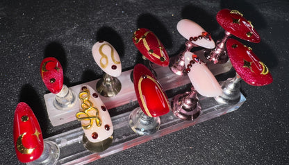 Leo + Ruby | Zodiac Series | Press-On Nail Set