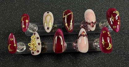 Leo + Ruby | Zodiac Series | Press-On Nail Set