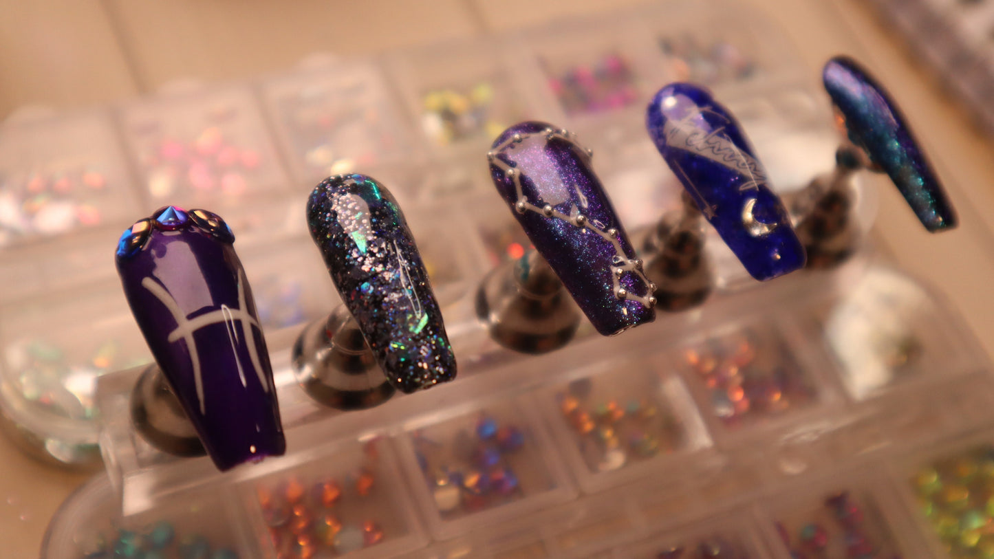 Pisces + Amethyst | Zodiac Series | Press-On Nail Set