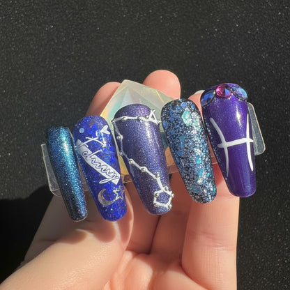 Pisces + Amethyst | Zodiac Series | Press-On Nail Set