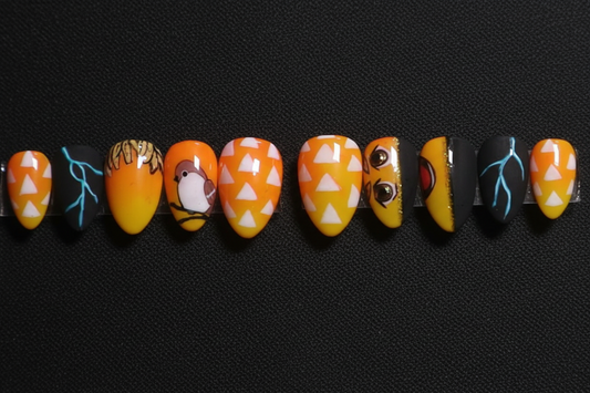 Blonde Demon Fighter | Anime Series | Press-On Nail Set