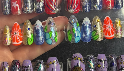 Juicy Orange Blossom | Summer Series | Press-On Nail Set