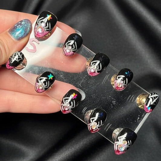 Spider French | Halloween Series | Press-On Nail Set