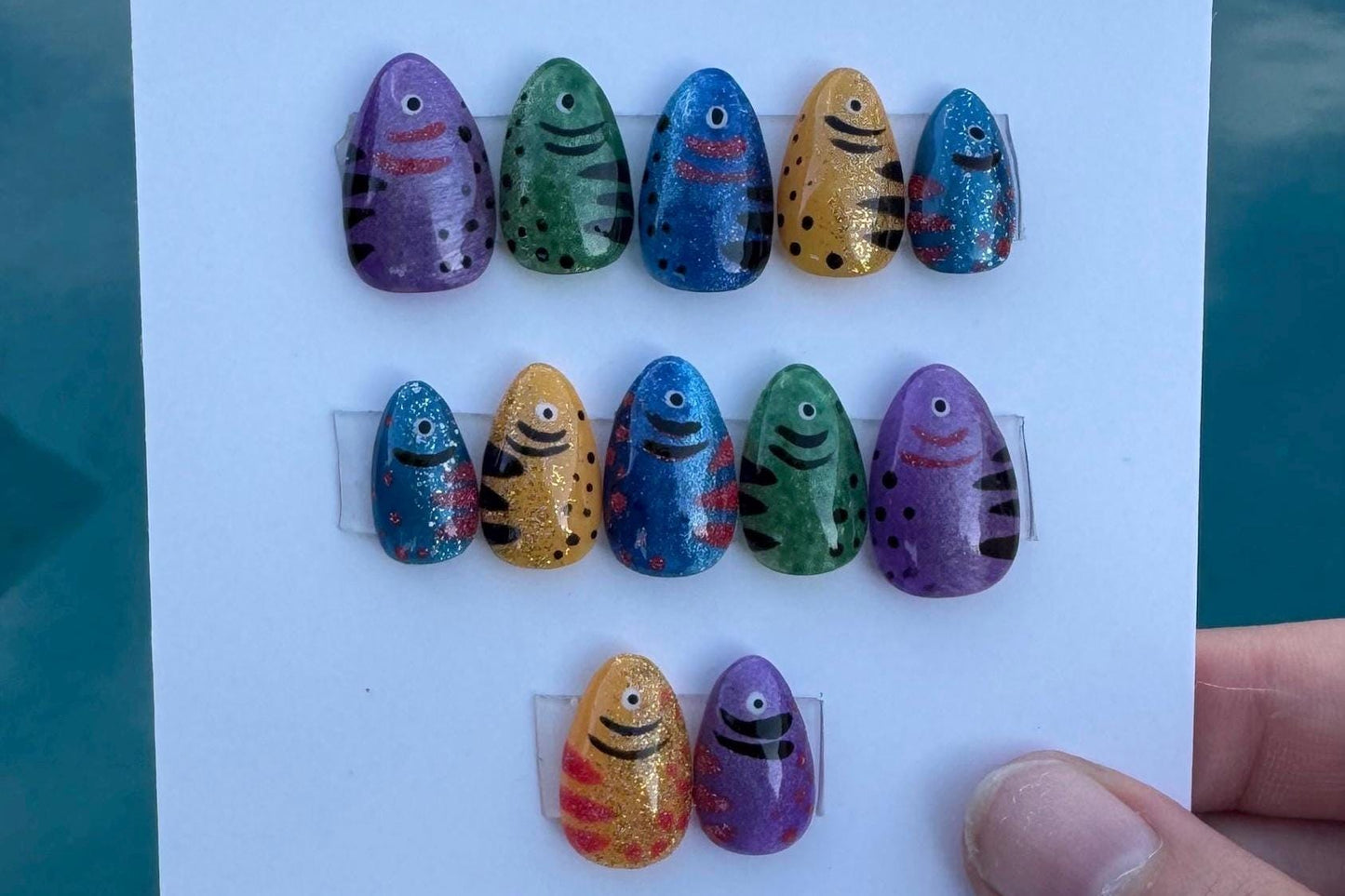 Fishing Lure - Random | Outdoors Series | Press-On Nail Set