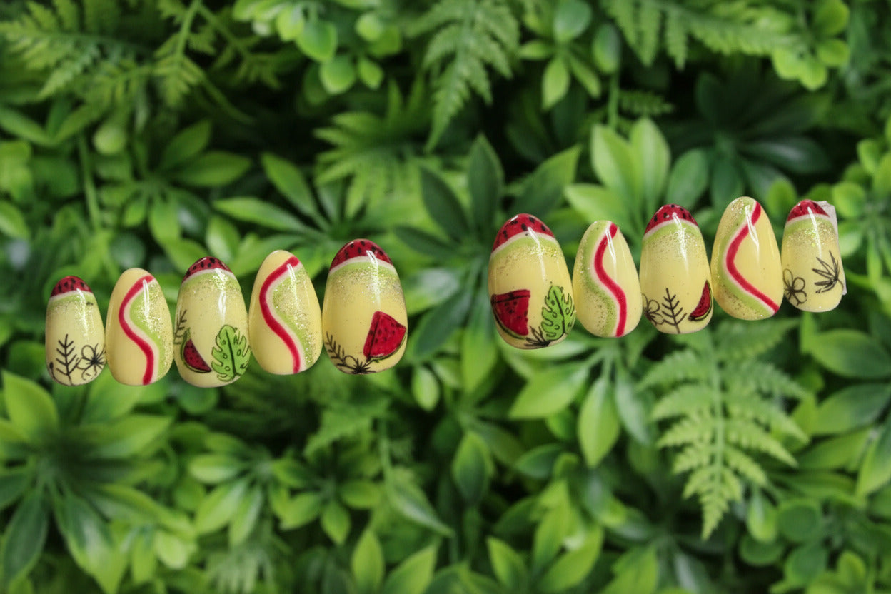 Sweet Watermelon French | Summer Series | Press-On Nail Set