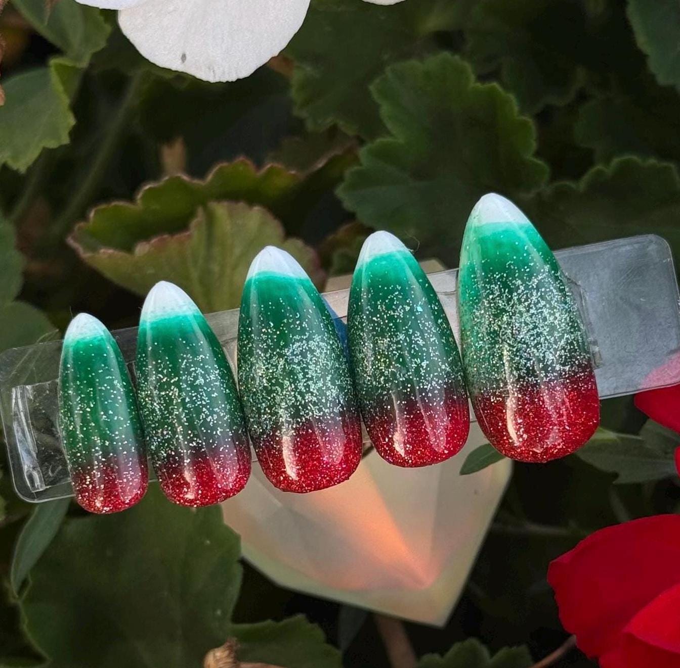 Christmas Candy Corn | Christmas Series | Press-On Nail Set