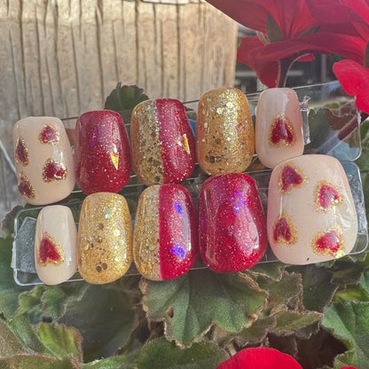 Classy Hearts | Love Series | Press-On Nail Set