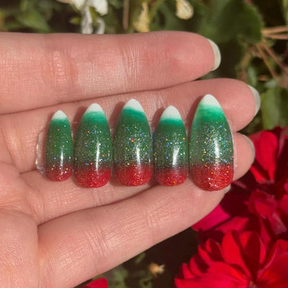 Christmas Candy Corn | Christmas Series | Press-On Nail Set