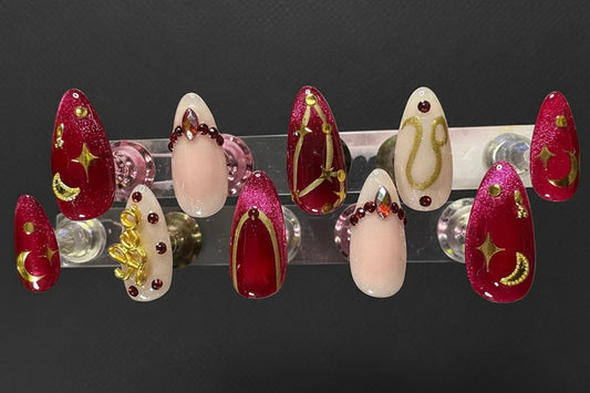 Leo + Ruby | Zodiac Series | Press-On Nail Set