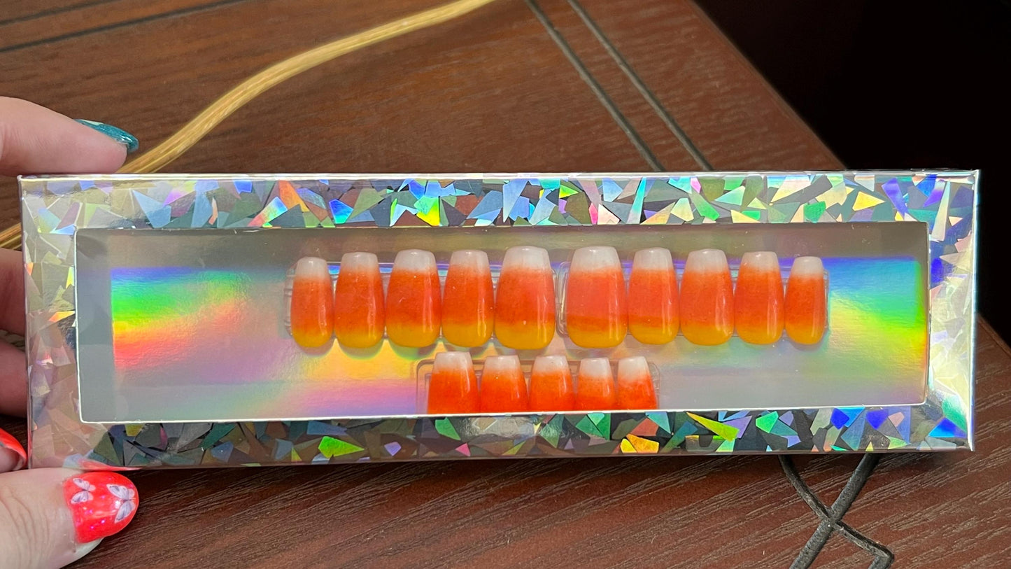Sweet Candy Corn | Halloween Series | Press-On Nail Set