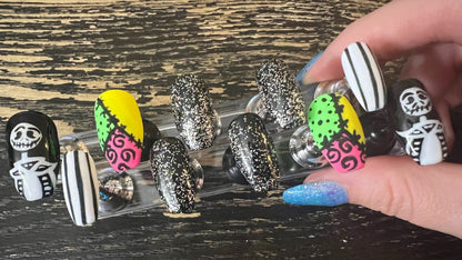 Jack & Sally | Halloween Series | Press-On Nail Set