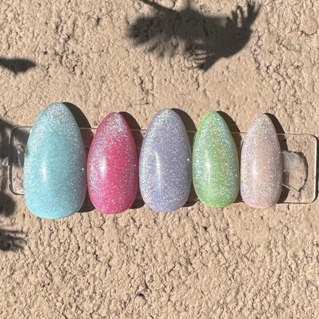 Pastel Holo Catseye | Spring Series | Press-On Nail Set