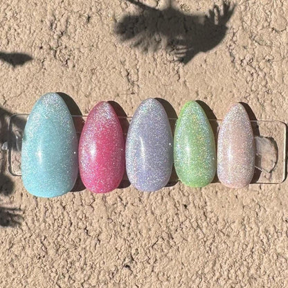 Pastel Holo Catseye | Spring Series | Press-On Nail Set