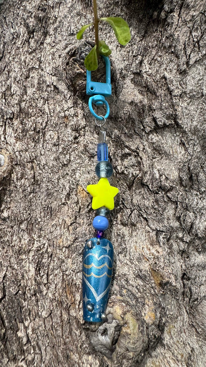 Aquarius Nail Art Keychain - Blue