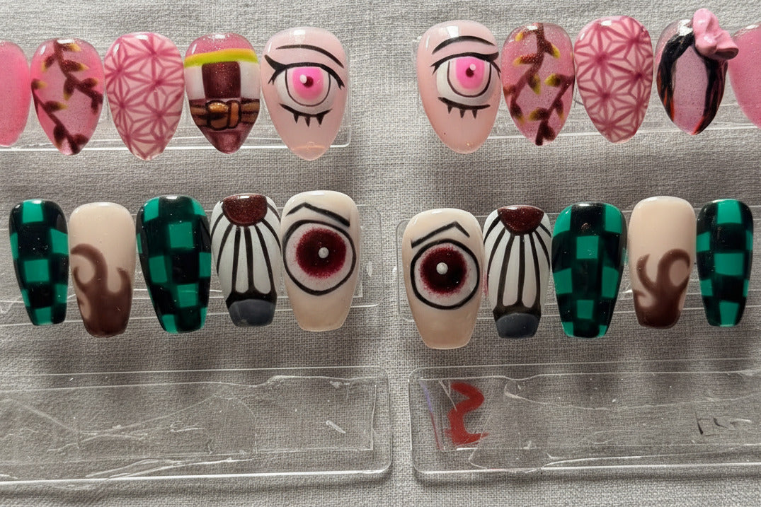 Demon Fighter Brother | Anime Series | Press-On Nail Set