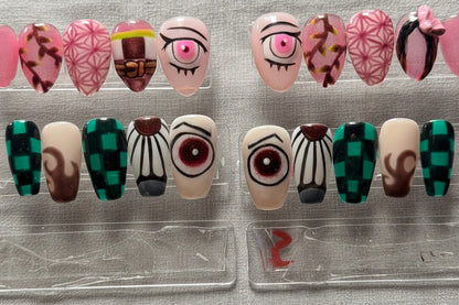 Demon Fighter Brother | Anime Series | Press-On Nail Set