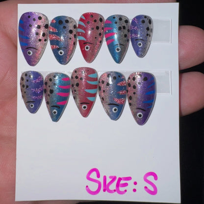 Fishing Lure - Holo | Outdoors Series | Press-On Nail Set