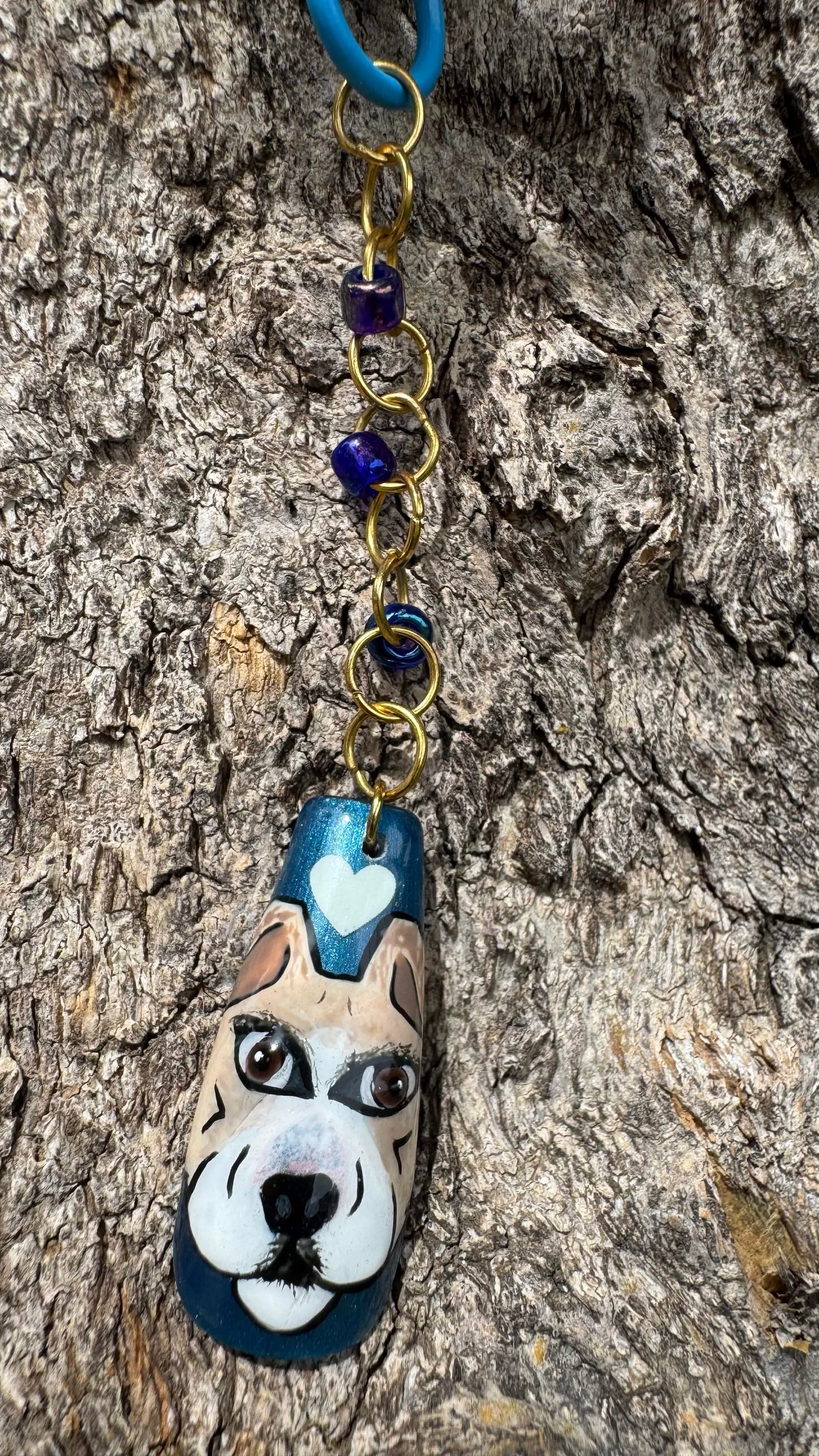 Dogo Nail Art Keychain - Blue
