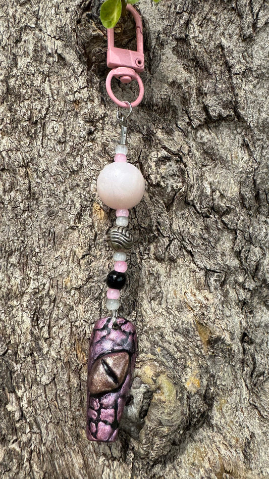 Dragon Eye Nail Art Keychain - Purple