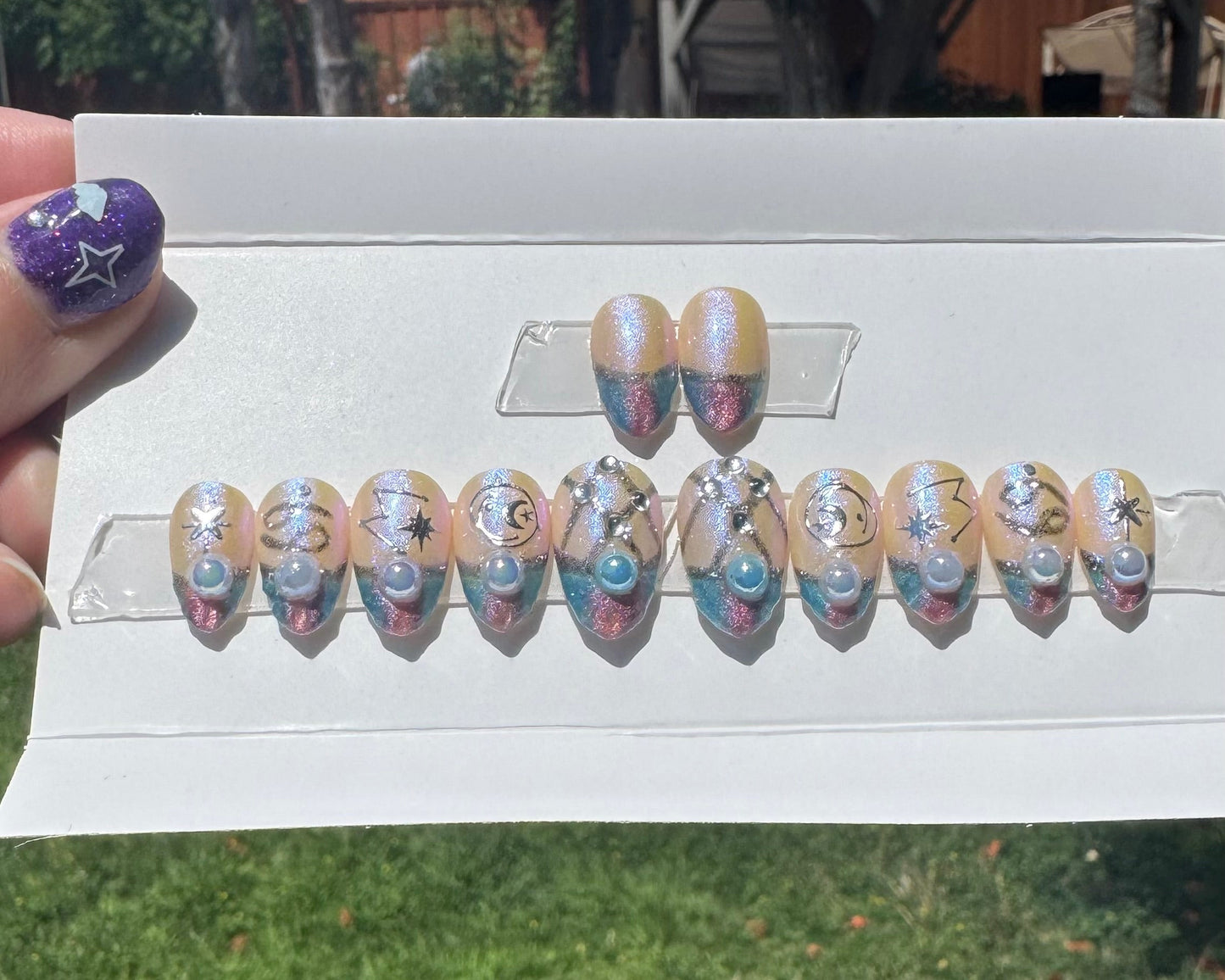 Cancer + Pearl | Zodiac Series | Press-On Nail Set