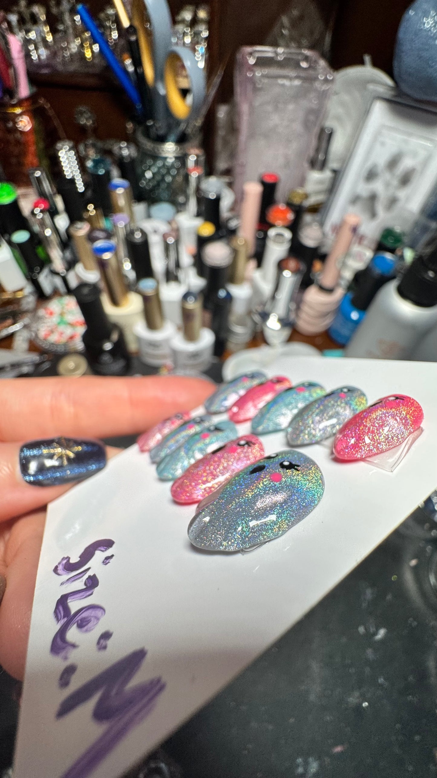 Blushing Ghosts | Halloween Series | Press-On Nail Set