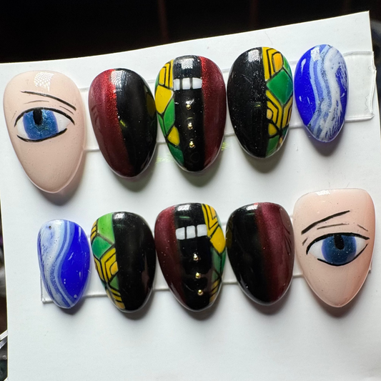 Water Demon Fighter | Anime Series | Press-On Nail Set