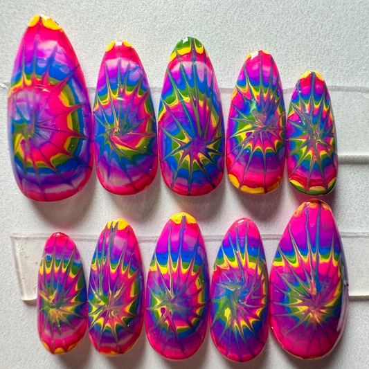 Tie-Dye Rainbow | Pride Series | Press-On Nail Set