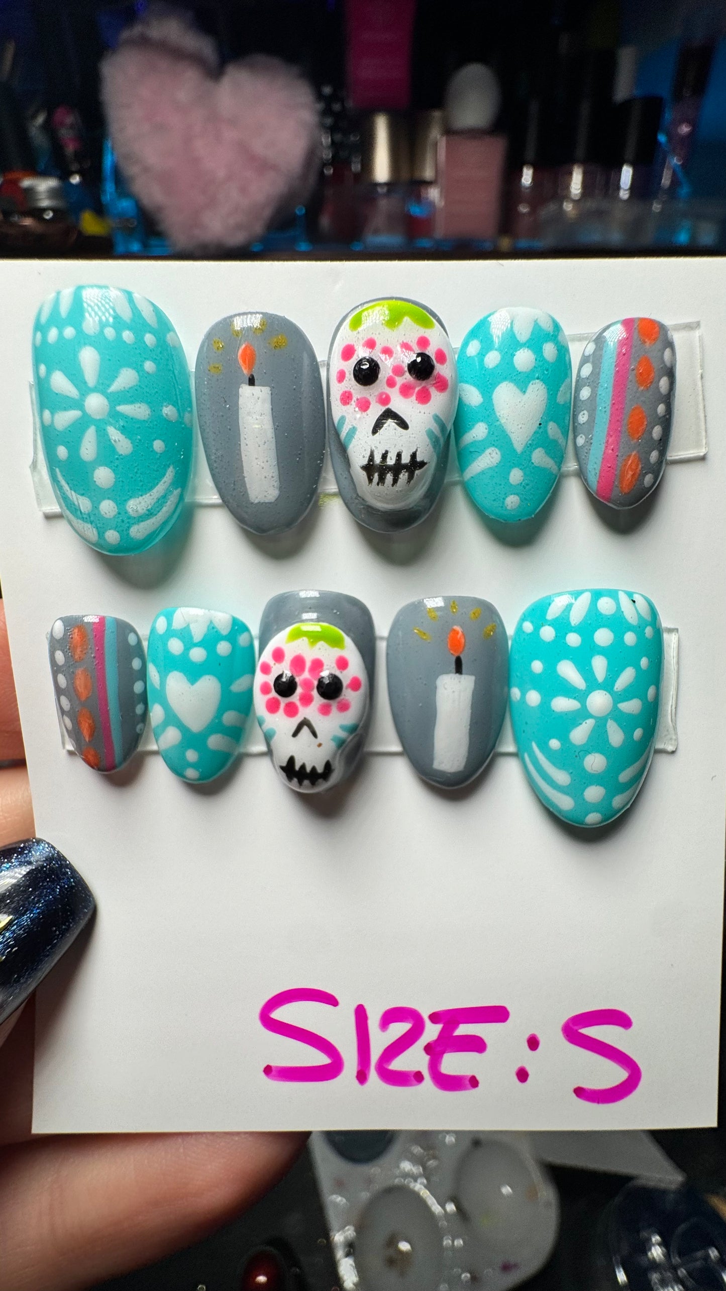 Sugar Skull Celebration | Halloween Series | Press-On Nail Set