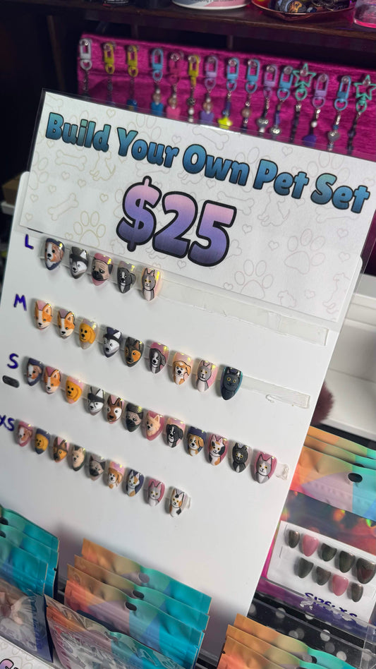 Build Your Own Pet Set | Cute Pets | Press-On Nail Set