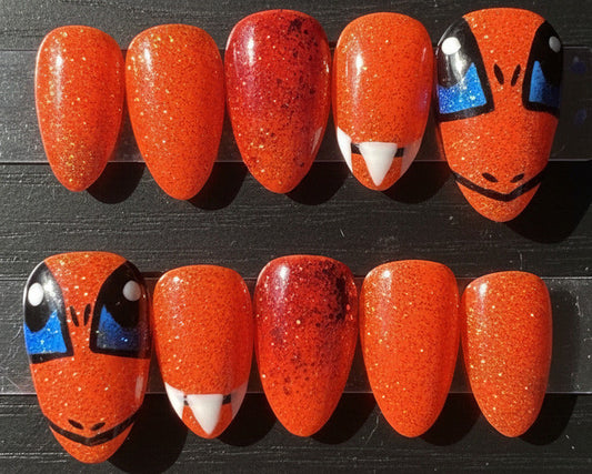 Cute Fire Dragon | Gaming Series | Press-On Nail Set