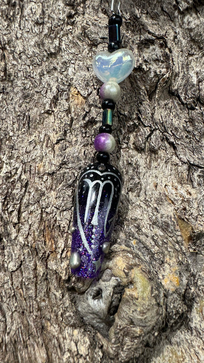 Scorpio Nail Art Keychain - Purple