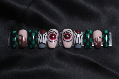 Demon Fighter Brother | Anime Series | Press-On Nail Set