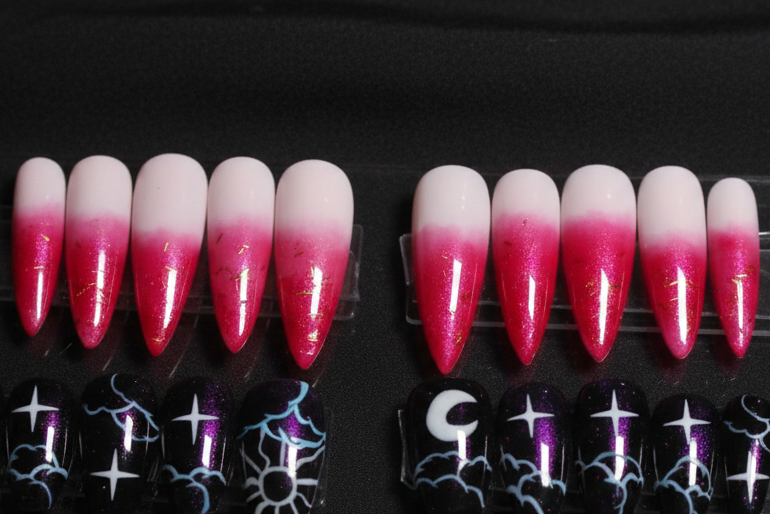 Pink Demon Sister Nails | Anime Series | Press-On Nail Set