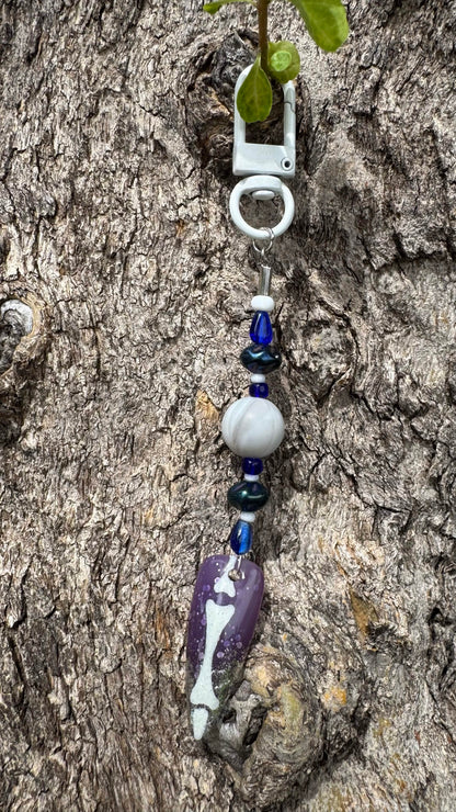Skelly bone Nail Art Keychain - Purple