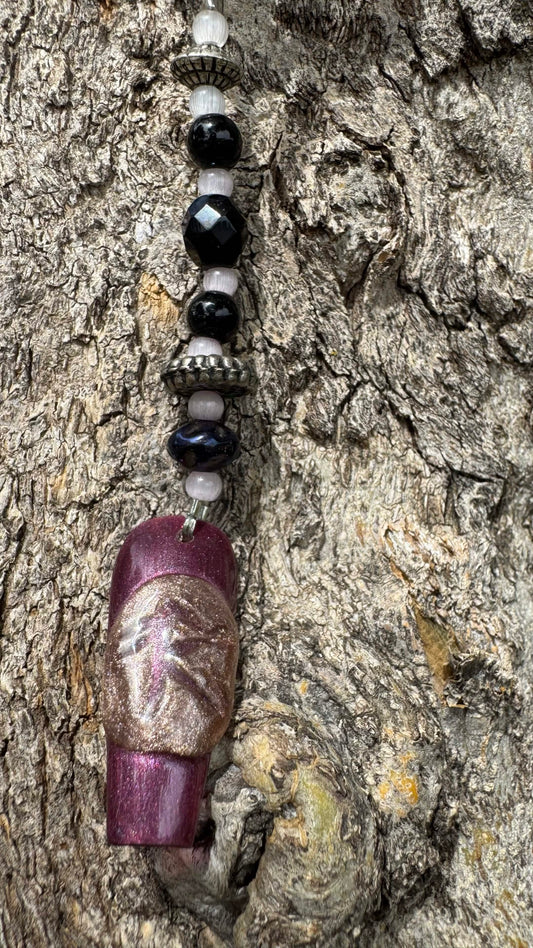 Viking Rune - Energy Nail Art Keychain - Purple