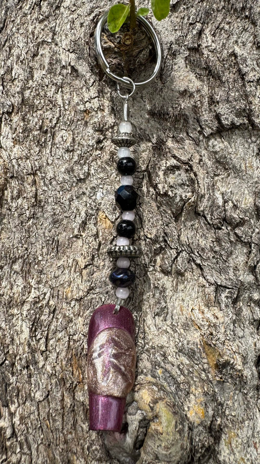 Viking Rune - Energy Nail Art Keychain - Purple