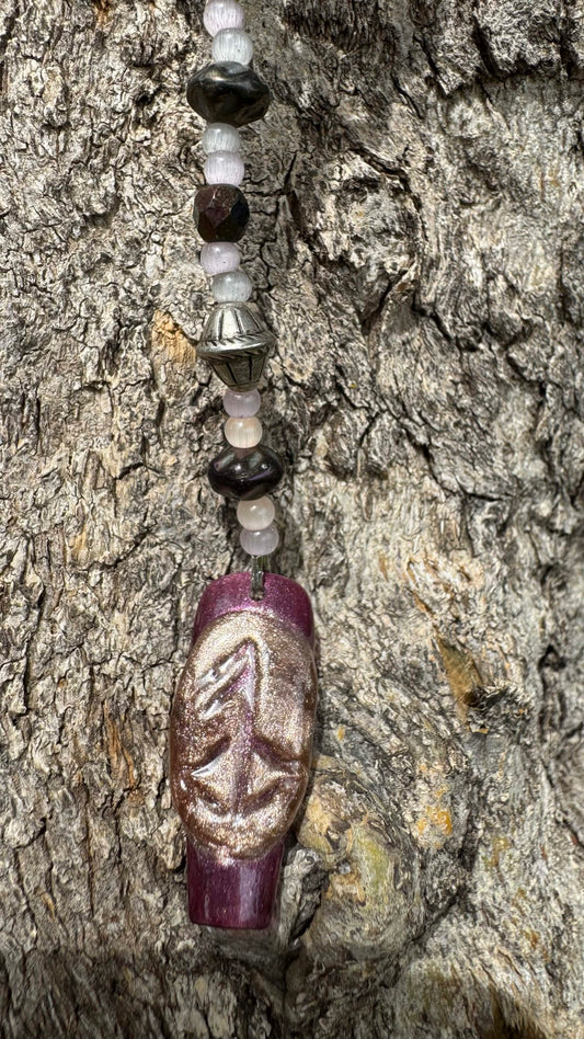 Viking Rune - Love Nail Art Keychain - Purple
