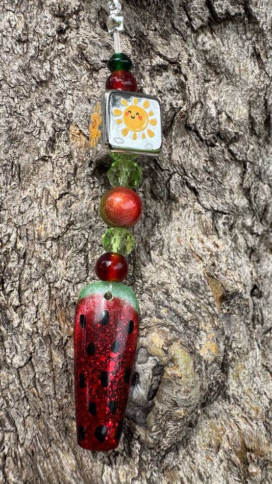 Watermelon Nail Art Keychain - Sunshine cube