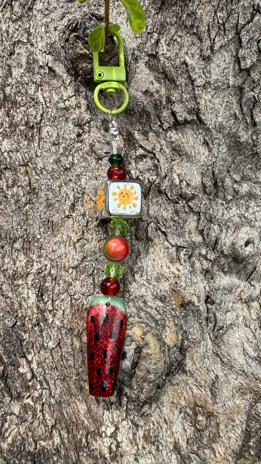 Watermelon Nail Art Keychain - Sunshine cube