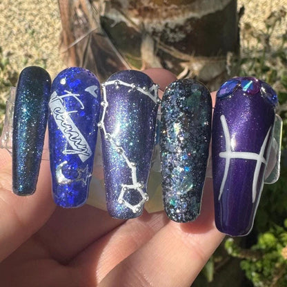 Pisces + Amethyst | Zodiac Series | Press-On Nail Set