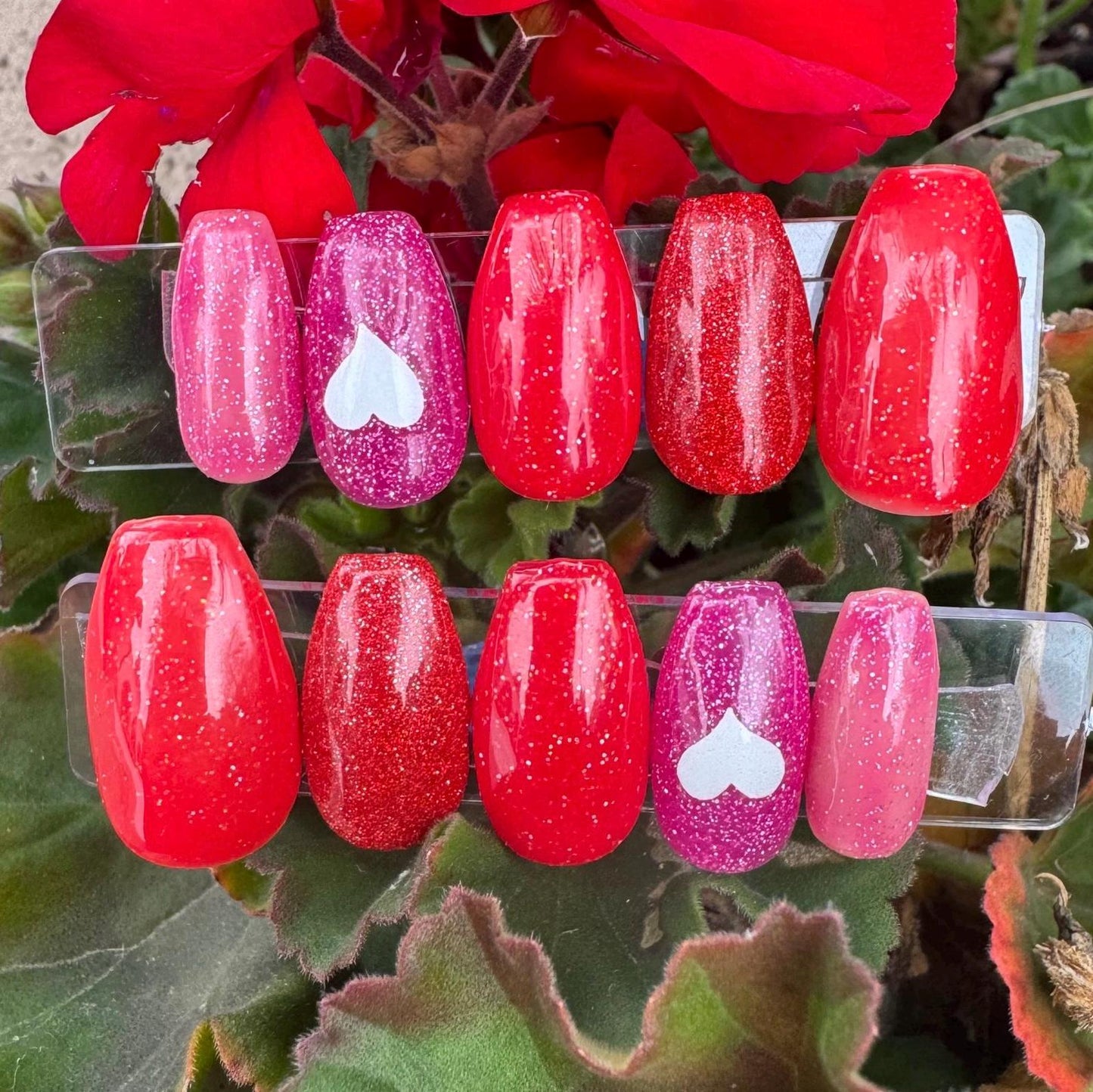 Valentine's Red & Pink | Love Series | Press-On Nail Set